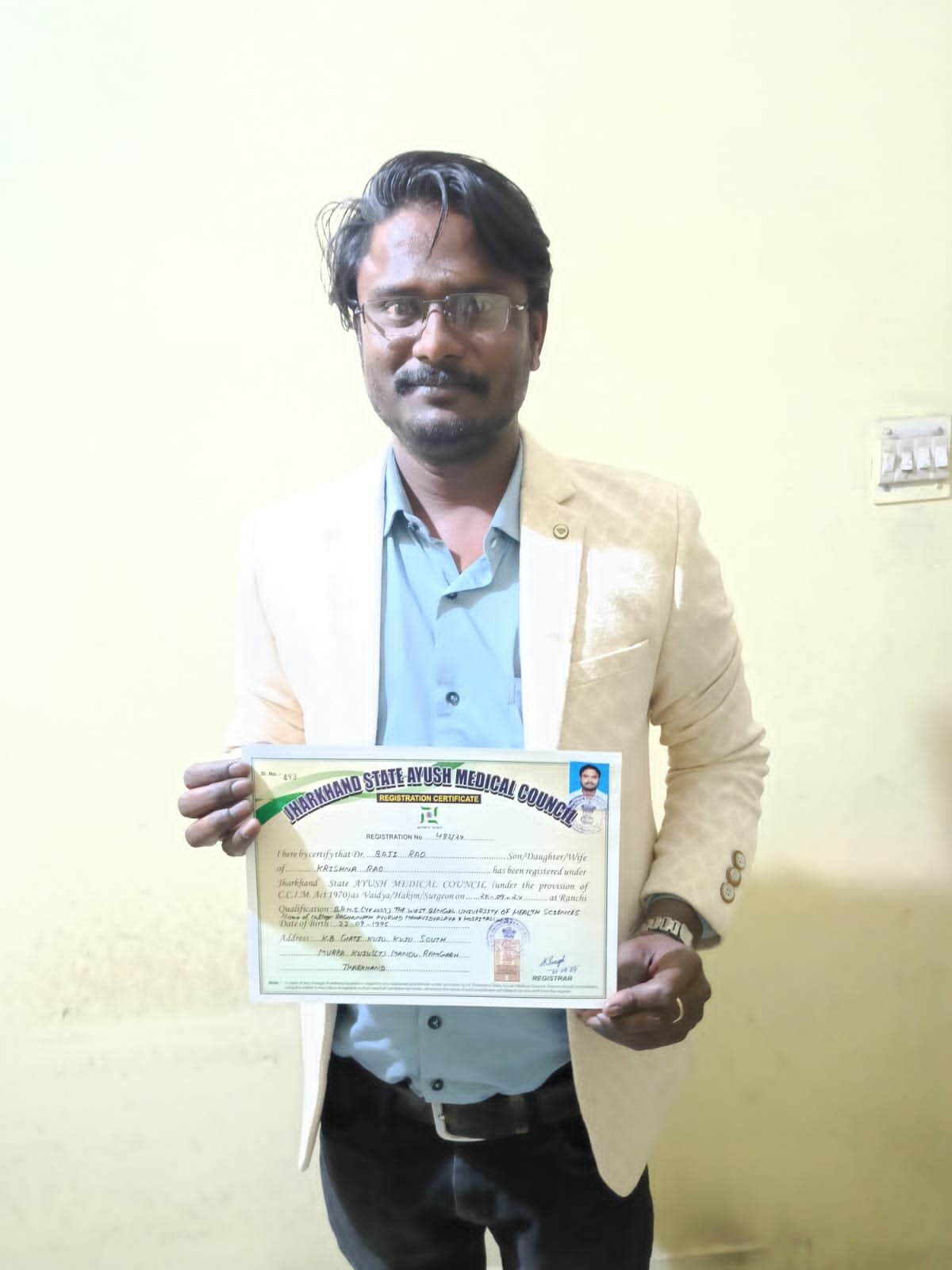 Dr. Baji Rao, B.A.M.S., of Om Sai Piles Care
